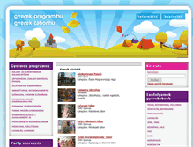 Tablet Screenshot of gyerek-tabor.hu